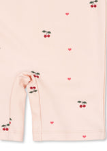 Load image into Gallery viewer, Konges Sløjd Merle swim onesie for babies and toddlers in cherry cœur rose, featuring soft fabric and playful design.