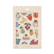 Load image into Gallery viewer, Colorful fruity puffy stickers by Konges Sløjd, featuring playful, textured designs perfect for decorating and crafts.