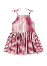 將圖片載入圖庫檢視器 Red and white checkered dress on a white background