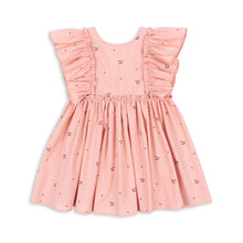將圖片載入圖庫檢視器 Pink dress with ruffled sleeves on a white background