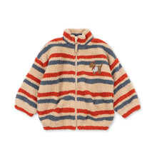 Load image into Gallery viewer, jody teddy jacket - tangerine stripe