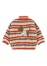 Load image into Gallery viewer, jody teddy jacket - tangerine stripe