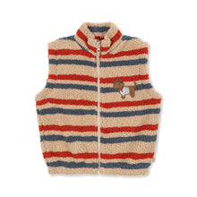 Load image into Gallery viewer, jody teddy vest - tangerine stripe