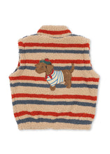 Load image into Gallery viewer, jody teddy vest - tangerine stripe