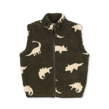 Load image into Gallery viewer, jody teddy vest - dino silhouette