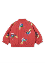 Load image into Gallery viewer, juno sequin rainbow bomber jacket - cardinal