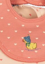 Load image into Gallery viewer, basic 2 pack bibs - coeur lantana/teddy coeur