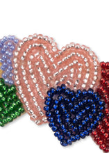 Load image into Gallery viewer, coeur beaded hair - clip coeur coloré
