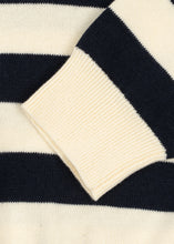 Load image into Gallery viewer, manis knit polo - navy stripe