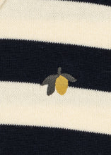 Load image into Gallery viewer, manis knit polo - navy stripe