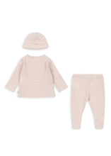 將圖片載入圖庫檢視器 Baby outfit set with shirt, pants, and hat on a white background