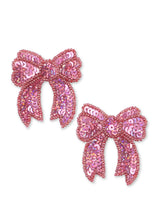 Load image into Gallery viewer, 2 pack sequin bow hair clip - rapture rose