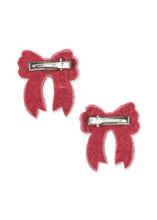 Load image into Gallery viewer, 2 pack sequin bow hair clip - rapture rose