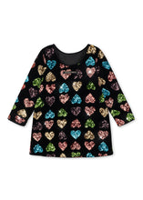 Load image into Gallery viewer, Konges Sløjd Cuore Amour sequin dress in pink with shimmering heart details