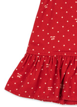 Load image into Gallery viewer, Konges Sløjd Magot dress in cherry dot derby print with short sleeves and a flowing silhouette