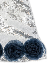 Load image into Gallery viewer, Konges Sløjd Tindra rose dress in silver with delicate floral detailing
