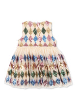 Load image into Gallery viewer, Konges Sløjd Yvonne Harlekin dress in colorful Harlekin sequin fabric