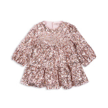 Load image into Gallery viewer, Rose gold sequin dress on a white background