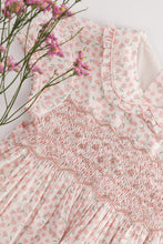 Load image into Gallery viewer, Pétronille, smocked dress, in Daisy pink print