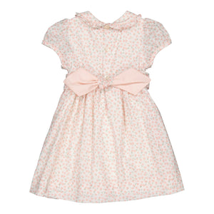 Pétronille, smocked dress, in Daisy pink print