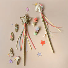Load image into Gallery viewer, Rainbow Shooting Star Clips