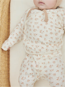 WRAP TOP + FOOTED PANT SET | BLUSH FLORAL