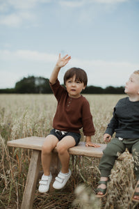 Organic Cotton Waffle Andy Top - Cherry