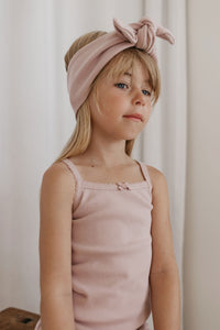 Organic Cotton Fine Rib Classic Singlet - Powder Pink