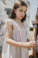 Load image into Gallery viewer, Organic Cotton Muslin Lace Dress - Parisian Purple