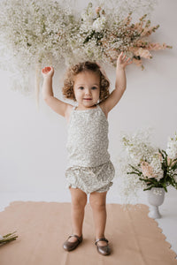 Organic Cotton Singlet - Sadie Floral Mist