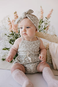 Organic Cotton Singlet - Sadie Floral Mist