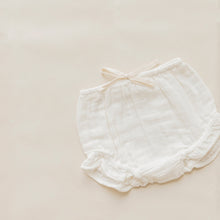 Load image into Gallery viewer, Organic Cotton Muslin Frill Bloomer - Natural