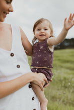 Load image into Gallery viewer, Organic Cotton Rib Bebe Midi Singlet - Petite Fleur