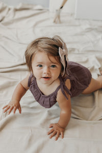 Organic Cotton Muslin Luna playsuit - WISTERIA