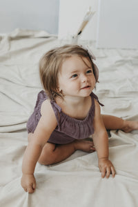 Organic Cotton Muslin Luna playsuit - WISTERIA