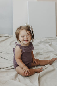 Organic Cotton Muslin Luna playsuit - WISTERIA