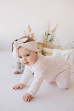 Load image into Gallery viewer, Organic Cotton Pointelle Wrap Onepiece - Rose Quartz