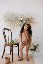將圖片載入圖庫檢視器 Organic Cotton Waffle Scarlett Puff Sleeve Top - Light Russet