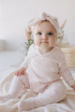 Load image into Gallery viewer, Organic Cotton Pointelle Headband - Rose Quartz