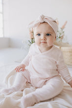 Load image into Gallery viewer, Organic Cotton Pointelle Headband - Rose Quartz