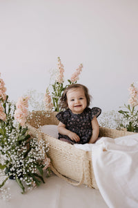 Organic Cotton Pincord Willow Top - Peony Floral