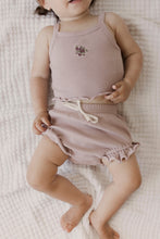 Load image into Gallery viewer, Organic Cotton Frill Rib Bloomer - Rose Ash