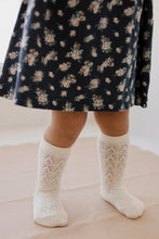 Load image into Gallery viewer, Scallop Weave Knee High - Milk