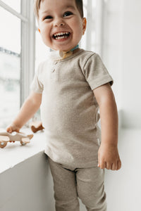 Organic Cotton Fine Rib Darcy Tee - Sand Marle