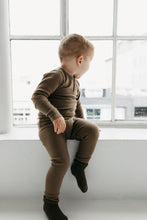 將圖片載入圖庫檢視器 Organic Cotton Fine Rib Legging - Pecan