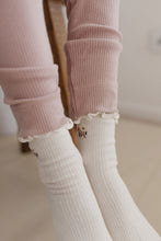 Load image into Gallery viewer, Organic Cotton Fine Rib Legging - Powder Pink