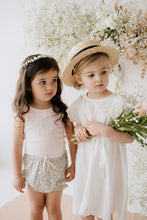 Load image into Gallery viewer, Organic Cotton Pointelle Frill Singlet - Rose Quartz