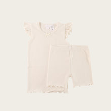 將圖片載入圖庫檢視器 Organic Cotton Summer Pyjama Set - Off White