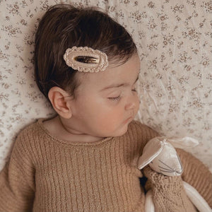 Crochet Clip // Blush Cream