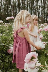 Organic Cotton Muslin Lola Dress - Damson